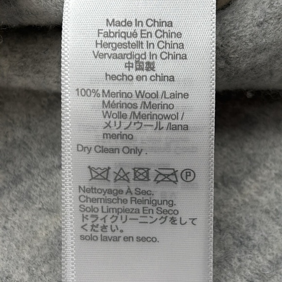 Madewell Boiled Wool Sweater Shirt Jacket Heather chrome grey size XL NWT NS677 - Picture 10 of 13